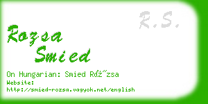 rozsa smied business card